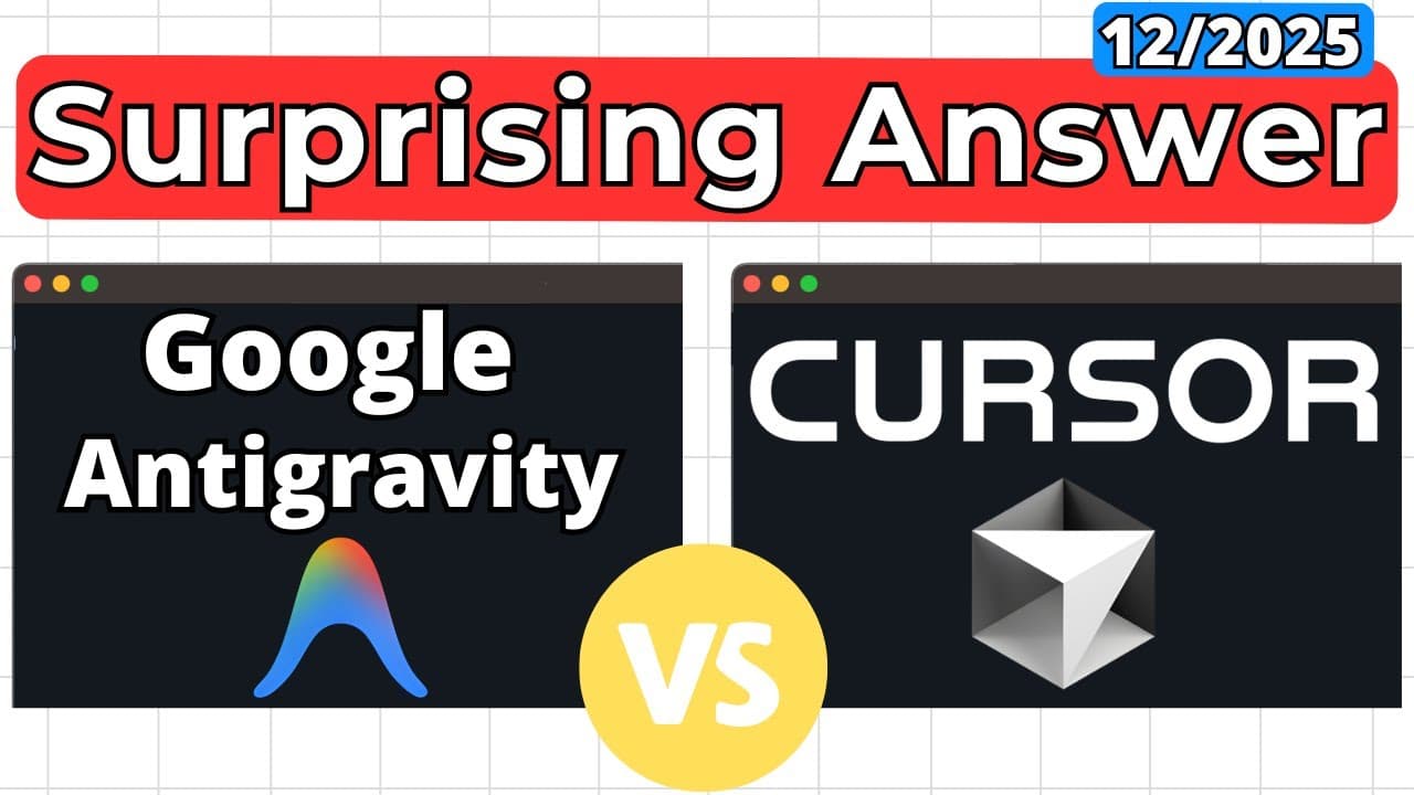 Thumbnail for Google Antigravity VS Cursor - Which one to Choose?